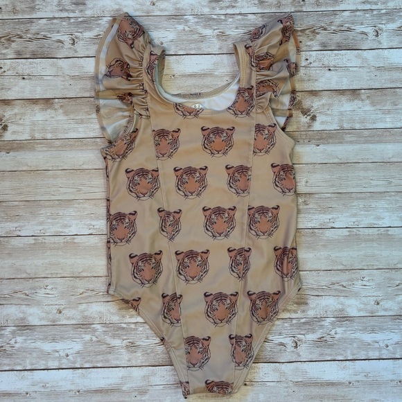 Kate Quinn Ruffle Front Tiger Swimsuit - Picture 2 of 5